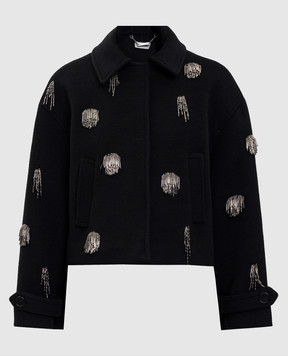 Simkhai Черное укороченное пальто с шерстью 6256054S