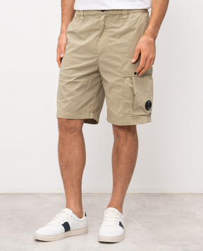 C.P. Company Бежеві шорти з патчем логотипа MBE254A006439G