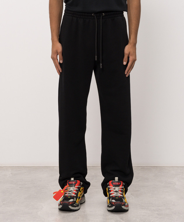 Off-White Черные спортивные брюки с принтом Spices Arrow 44MCH05AF26F005 изображение 3