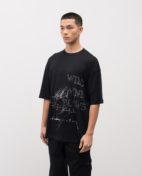 Ann Demeulemeester Черная футболка Dieter B0013826FA206