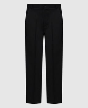 Moncler Чорні штани з вовни з логотипом K20912A0004354272