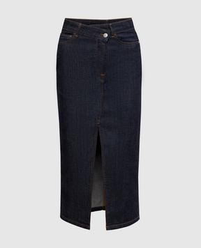 Twinset Синяя юбка джинсовая с патчем логотипа 261AP2364