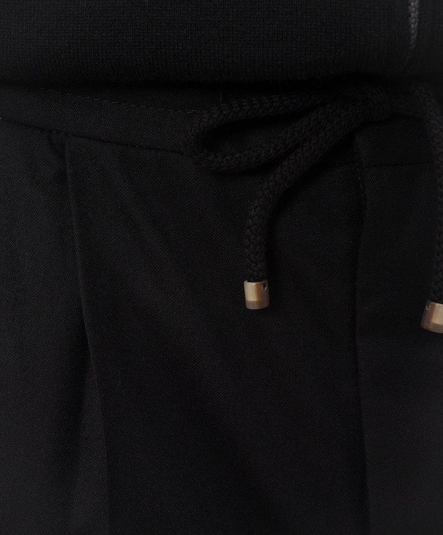 Brunello Cucinelli Штани з вовни чорного кольору ME226E1710 зображення 5