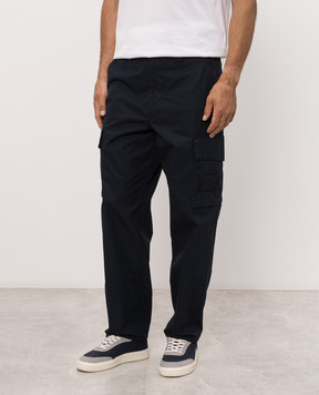 Stone Island Синие брюки-карго с патчем L2S153100021S0F01