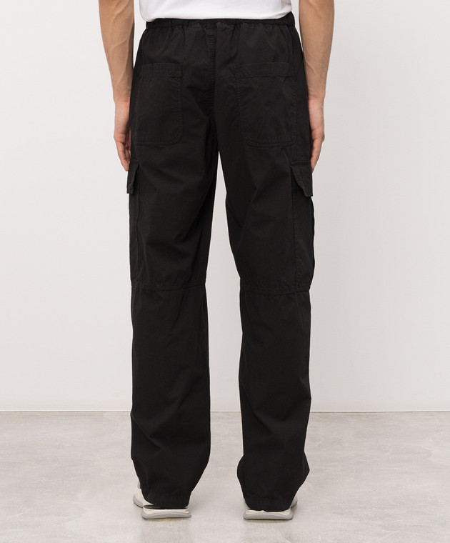 Palm Angels Чорні карго з вишивкою логотипа PMCF037S26FAB001 зображення 4