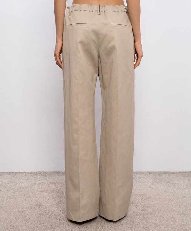 Brunello Cucinelli Бежеві штани ML120P9064 зображення 4