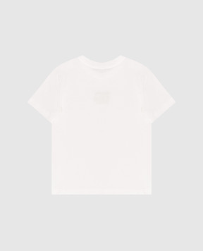 Dolce&Gabbana Дитяча біла футболка з вишивкою монограми L5JTQUG7P0K46