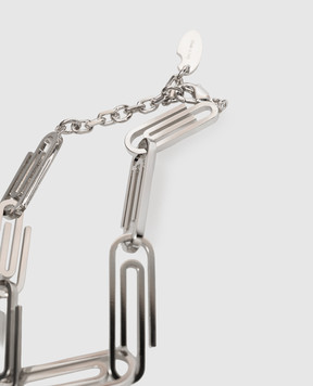 Off-White Сріблястий браслет Paperclip OMOA110S26MET001