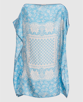 MANTERO 1902 Блакитна сукня-кафтан Mary із шовку 0238A0030G0879U