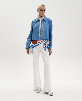 Max & Co Біле поло з ажурною вишивкою MCOLONZA