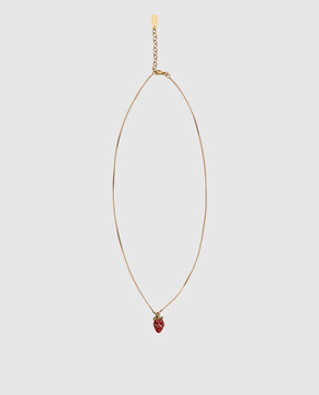 Saint Laurent Золотистая цепочка Strawberry 859898Y1521