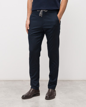 Marco Pescarolo Синие брюки из кашемира и шелка CARACCIOLO5324