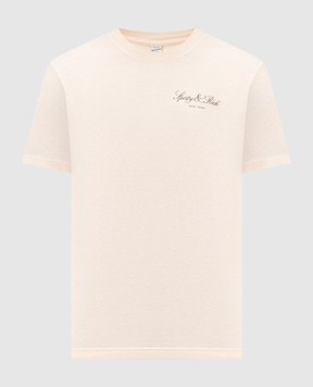 Sporty & Rich Бежевая футболка Vendome TO04365232WH37