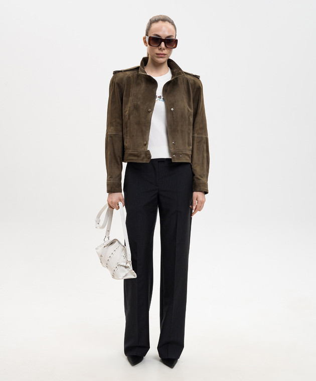 Alexander McQueen Біла футболка з брендовим логотипом 864169QZARQ зображення 2