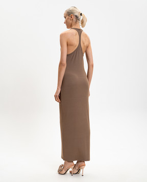 Tom Ford Коричнева сукня в рубчик ABJ885JEX184