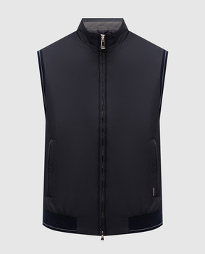 Bilancioni Синий жилет с нашивкой логотипа BE26G4OL1