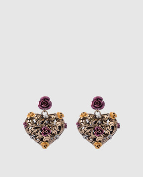 CelesteG Золотисті сережки Heart Openwork 1649