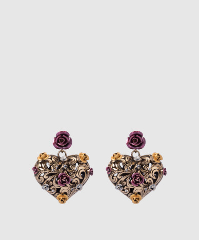 Золотые серьги Heart Openwork