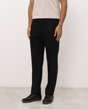 Kiton Черные брюки из шерсти и кашемира UPN01K0145I
