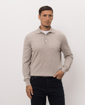 Brunello Cucinelli Бежеве поло з кашеміру MQS00295