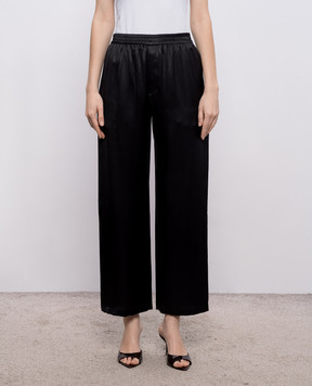 Saint Laurent Чорні штани із шовку 857172Y7G27