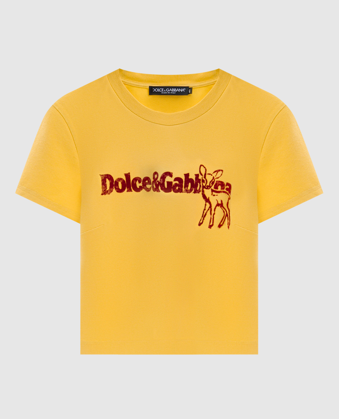 

Желтая футболка с фактурным принтом, Желтый, Футболки