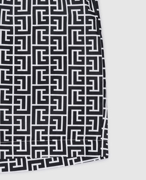 Balmain Дитячі чорні шорти для плавання в брендовий принт BYCP39Z37821214