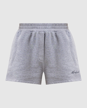 Off-White Сірі меланжеві шорти з принтом логотипа 2CI005S26FLE001