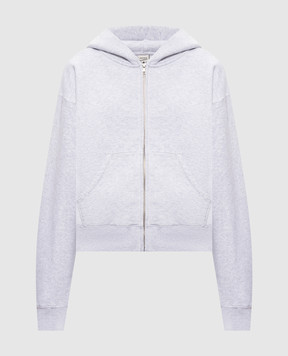 Sporty & Rich Сіра утеплена меланжева спортивна куртка з вишивкою логотипа ST10284300GY03w
