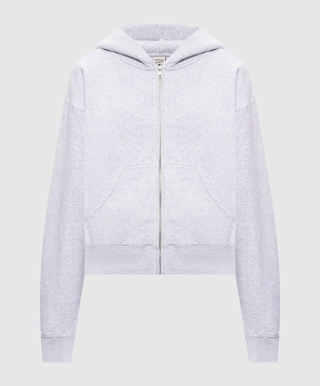 Sporty & Rich Серая утепленная меланжевая спортивная куртка с вышивкой логотипа ST10284300GY03w