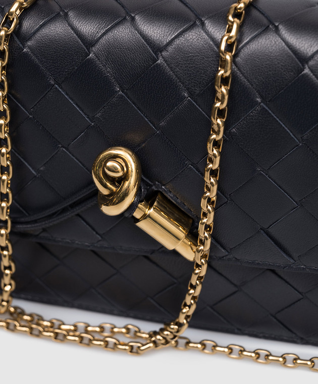 Bottega Veneta Синяя кожаная сумка Andiamo 844107VCPP2 изображение 4
