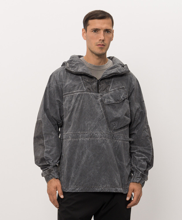 Stone Island Серый анорак с брендовой вышивкой L2S15Q100035S00V1 изображение 3