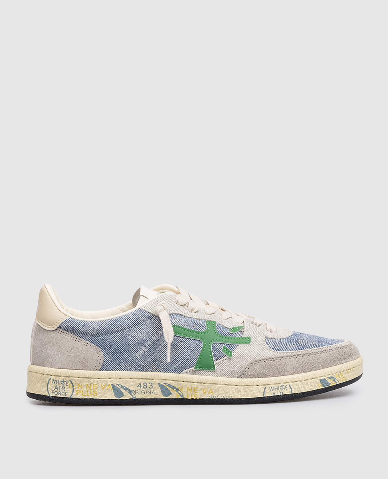 Голубые замшевые кроссовки BSKT CLAY