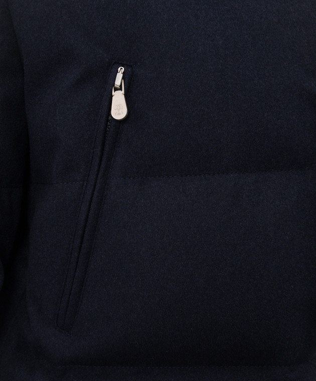 Brunello Cucinelli Синій пуховик з вовни MM4701823 зображення 5