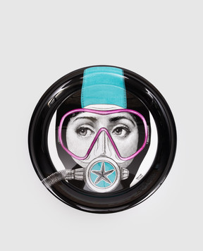 Fornasetti Чорний піднос Silviasub C26Y602