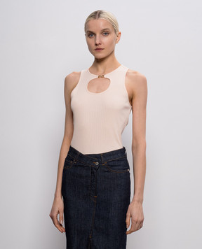 Twinset Рожева майка в рубчик 261TT2280