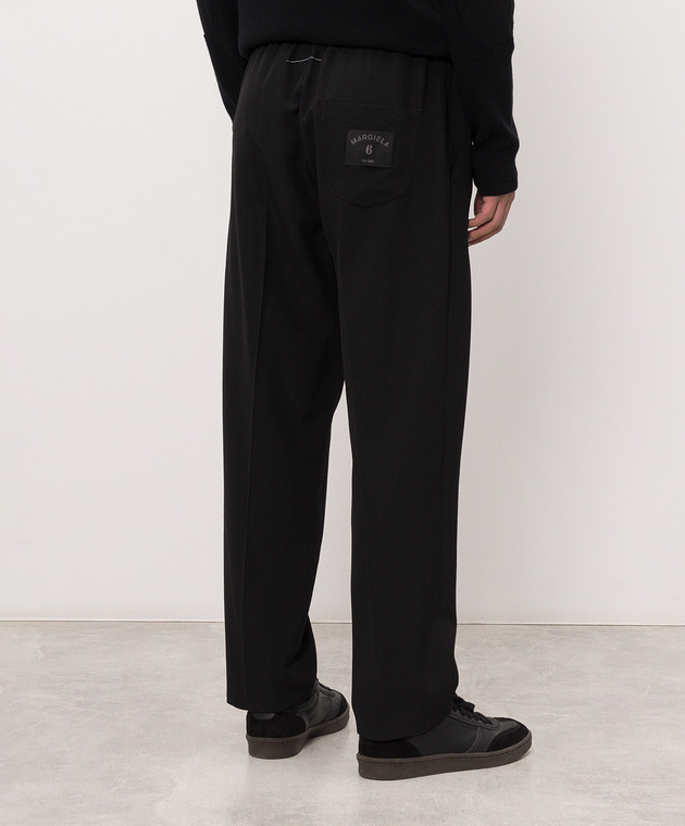 Maison Margiela MM6 Чорні штани з вовною SH0KA0023M36020 зображення 4
