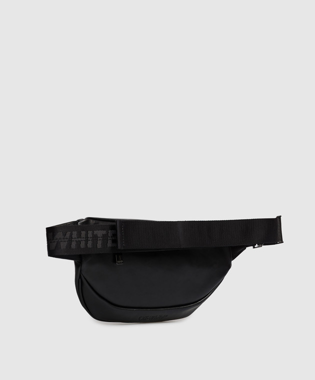 Off-White Черная кожаная поясная сумка с эмблемой Arrow OMNT001S26LEA001 изображение 3