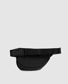 Off-White Черная кожаная поясная сумка с эмблемой Arrow OMNT001S26LEA001