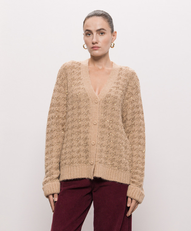 Twinset Кардиган коричневый в узор 262TP3360 изображение 2