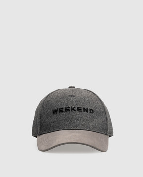 Max Mara Weekend Серая кепка APOMPOSA с шерстью WKAPOMPOSA