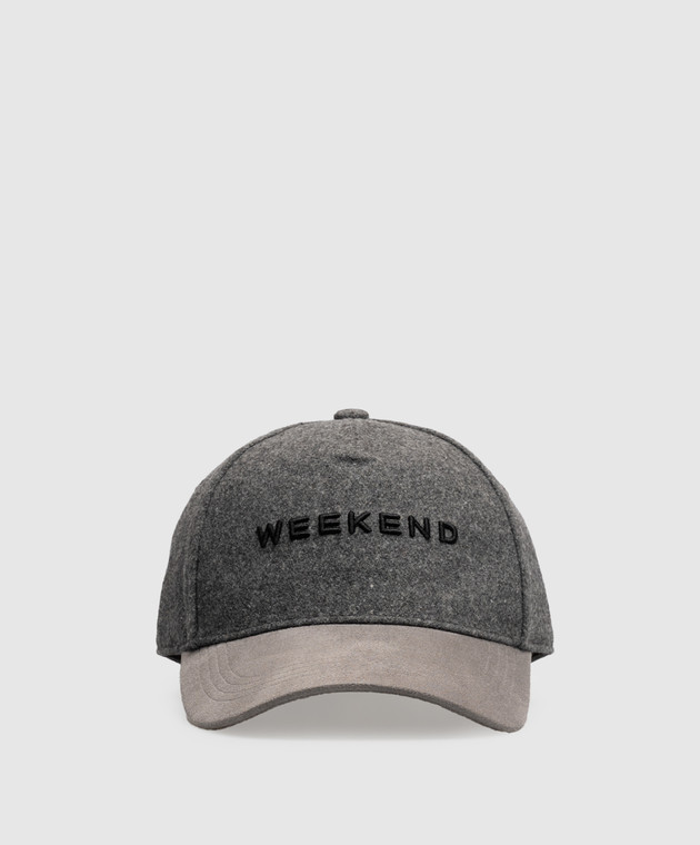 Max Mara Weekend Серая кепка APOMPOSA с шерстью WKAPOMPOSA
