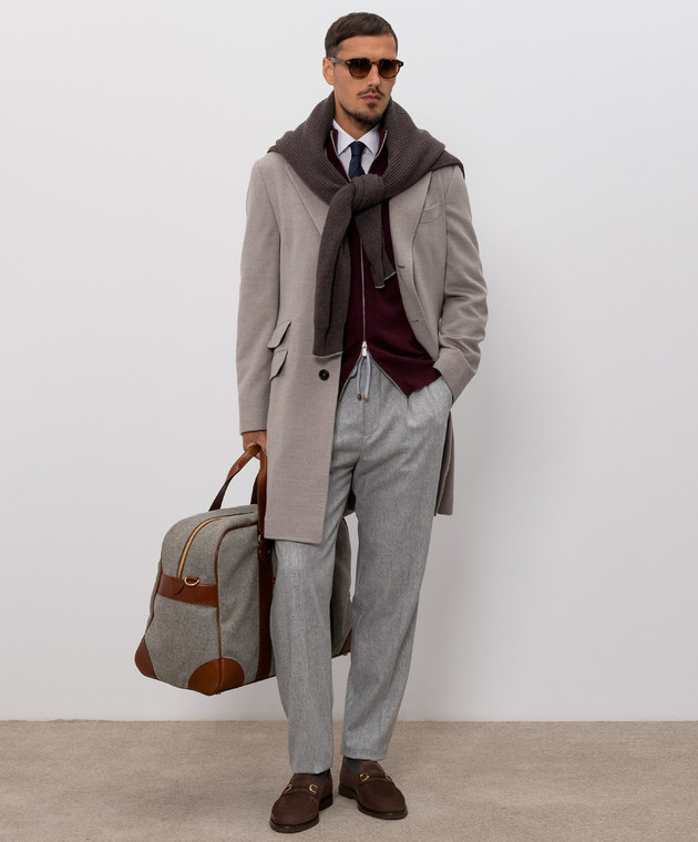 Brunello Cucinelli Штани сірі з вовни M038PE1710 зображення 2