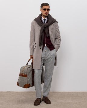 Brunello Cucinelli Штани сірі з вовни M038PE1710
