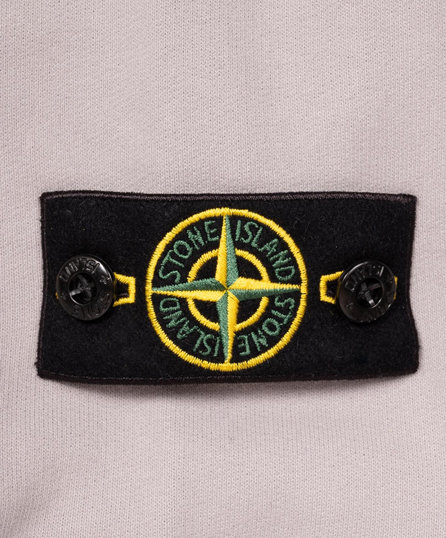 Stone Island Детский свитшот серый с патчем логотипа L2S166100001S0A2024 изображение 3