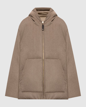 Max Mara Бежевый двухсторонний пуховик CLOWN с кашемиром MTCCLOWN
