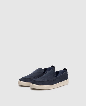 Stefano Ricci Сині замшеві сліпони UV50G2391SDP