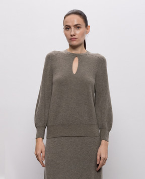 Agnona Джемпер з кашеміру кольору хакі K1120481K120Q