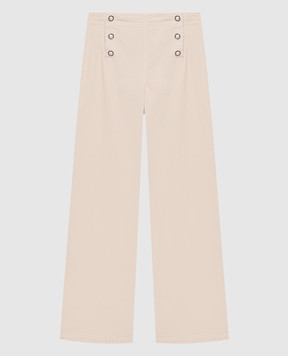 Twinset Бежеві джинси кльош з патчем логотипа 261TP211A