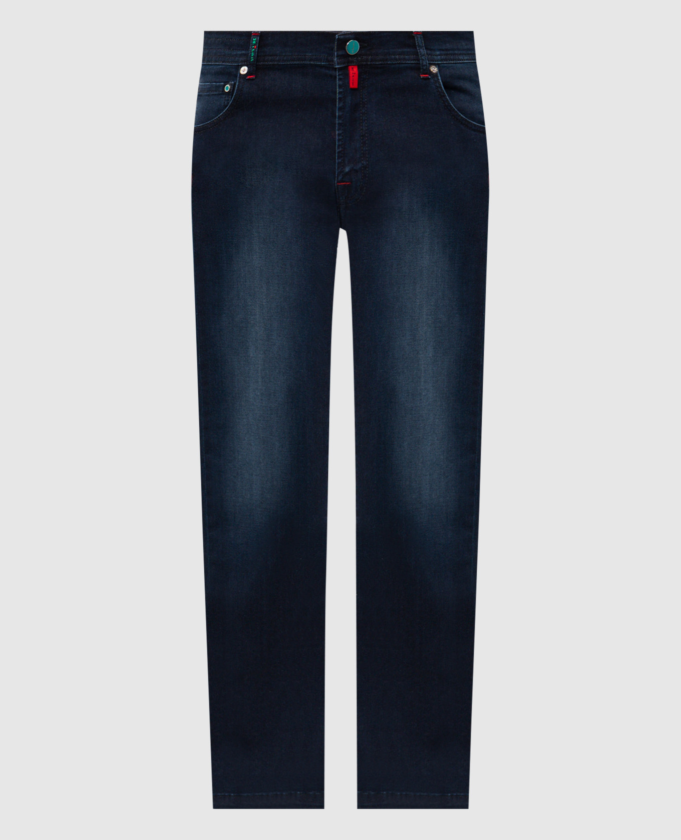 

Синие джинсы с логотип патч, Синий, Зауженные джинсы